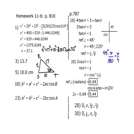 Lsn 11-7: Law of Cosines to find an Angle