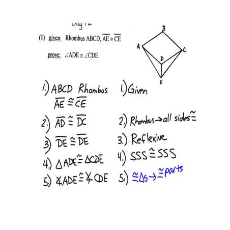 Lsn 11-8: Proving a Rhombus/Rectangle
