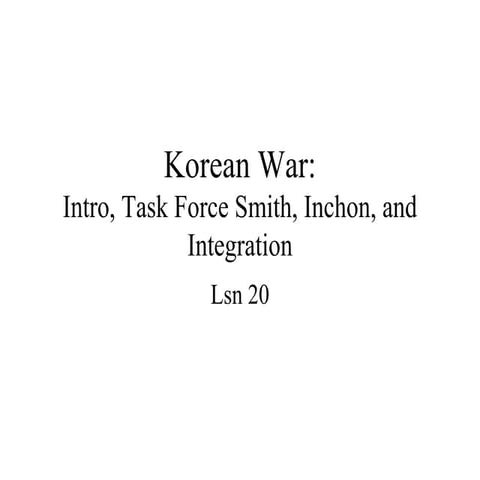 Korean War TF Smith & Inchon | PPT