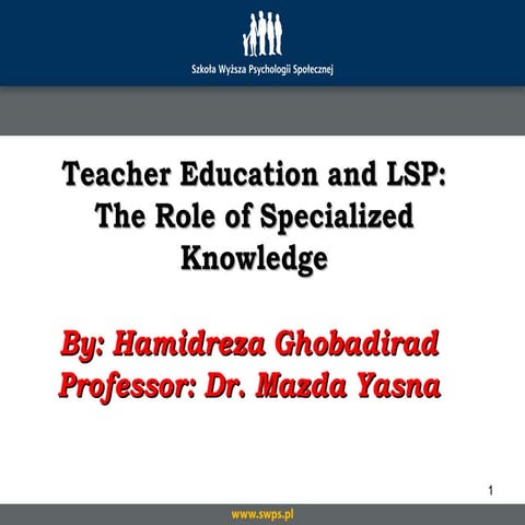 LSP/ ESP by Dr. Ghobadirad