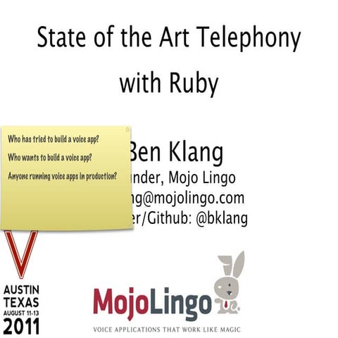 State of the Art Telephony with Ruby