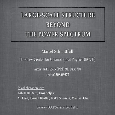 Large-Scale Structure beyond the Power Spectrum