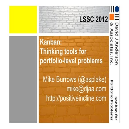 Kanban: Thinking tools for portfolio-level problems
