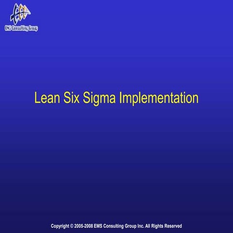Lean Six Sigma Implementation