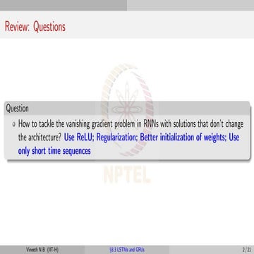 Long Short Term Memory and Gated Recurrence Units