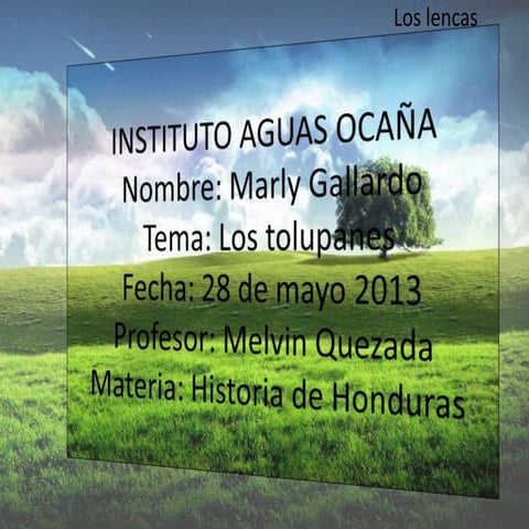 LOS TOLUPANES ETNIAS DE HONDURAS - Document Preview