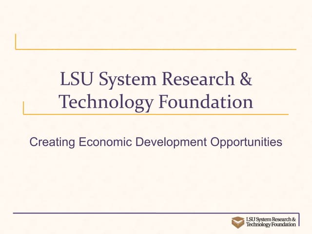 LSU System Research &Technology Fo...