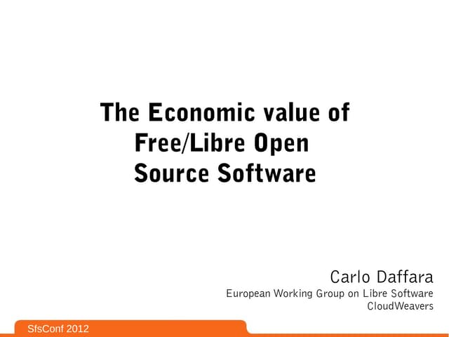 Economic value of open source
