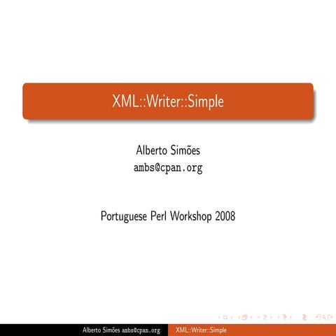 XML::Writer::Simple