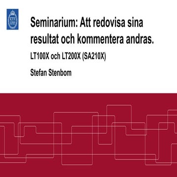 LT100x och LT200x -  seminarium 4 vt 2017