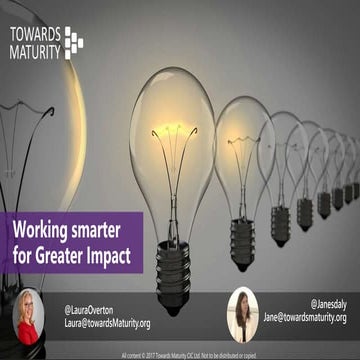 Working smarter for greater impact