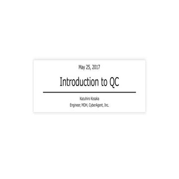 Introduction to QC