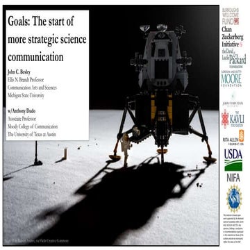 LTAR 2021 - Strategic Science Communication - A Focus on Goals