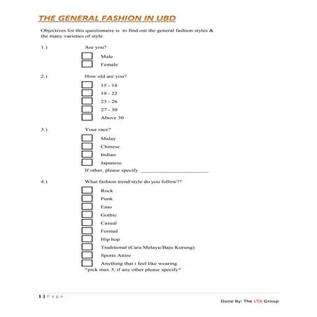 Lta survey draft | PDF