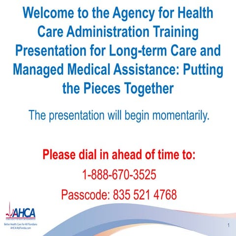 SMMC Provider Webinar: LTC & MMA - Putting the Pieces Together