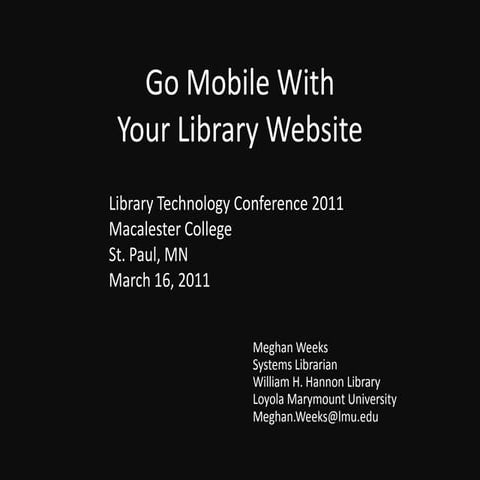 LTC 2011 Go mobile with your website