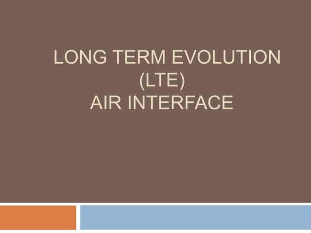 Lte  air-interface