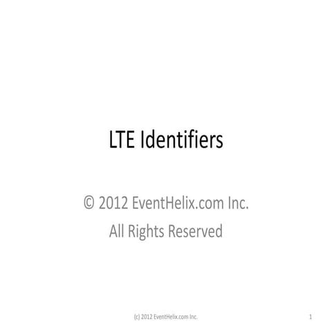 Lte identifiers