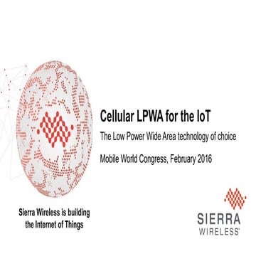 Low-Power Wide Area - Overview | PDF