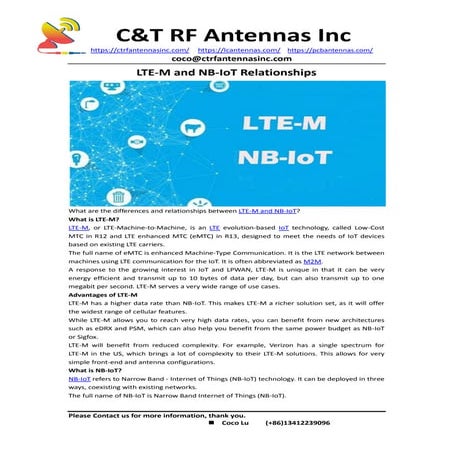 LTE-M and NB-IoT Relationships