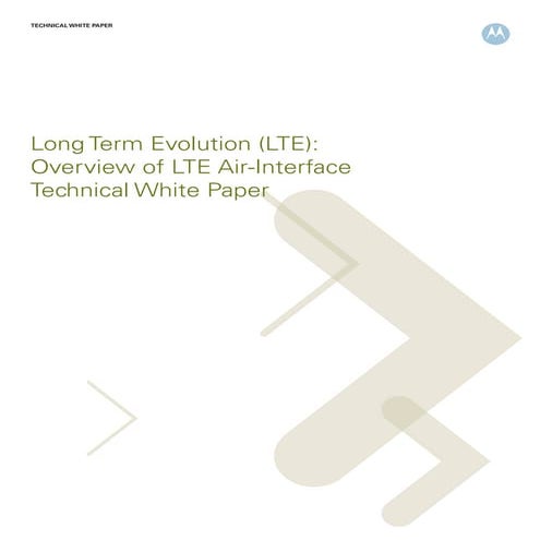 Overview of LTE Air-Interface Technical White Paper