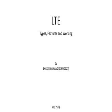 LTE (Long-term Evolution) [Shakeeb A.]