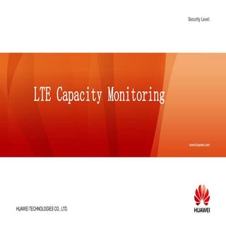 Lte capacity monitoring
