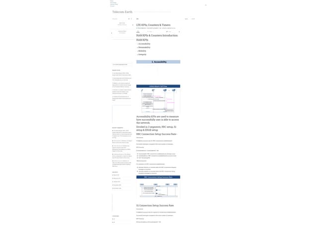 Lte kpis, counters & amp; timers 