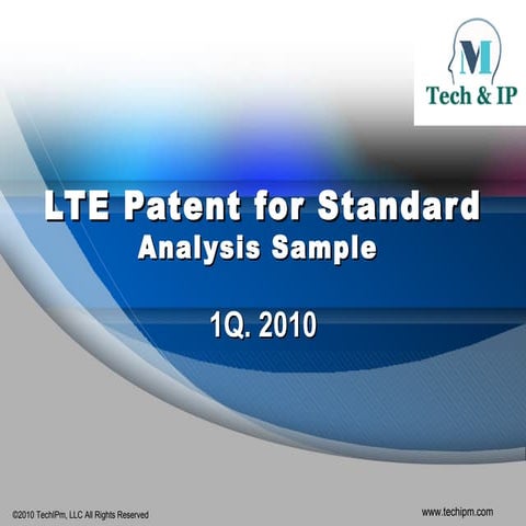 LTE Patent for Standard 2010 1 Q