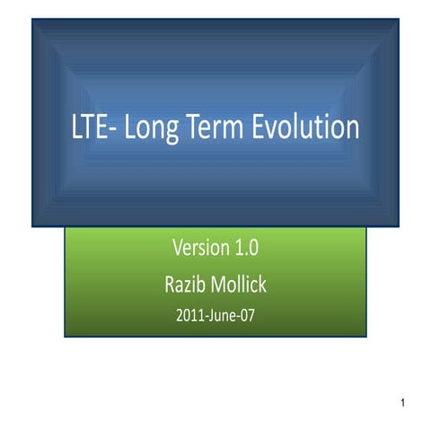 LTE- Long Term Evolution