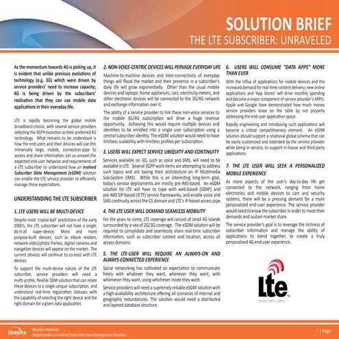 The LTE Subscriber: Unraveled