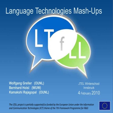 Language Technologies for Lifelong Learning (2010)