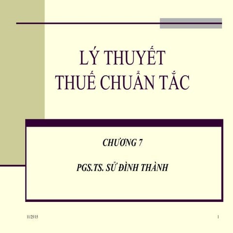 Lý thuyết thuế chuẩn tắc