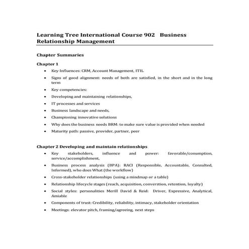 LTI 902 brm chapter summaries
