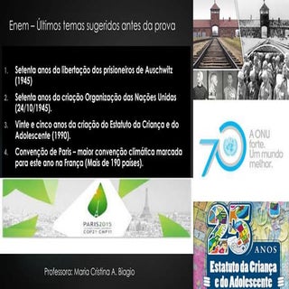 ENEM  2015 -  Últimos temas de reda...