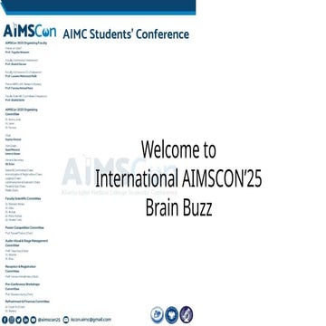 Aimc aimscon reserach workshop brain buzz | PPTX