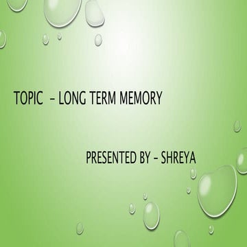 Long term memory