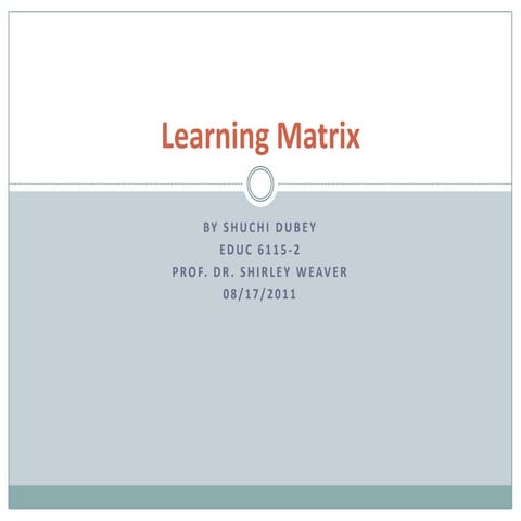 Learning Matrix