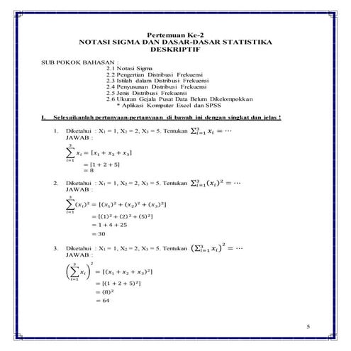 LTM Statistika Deskriptif Pertemuan 2