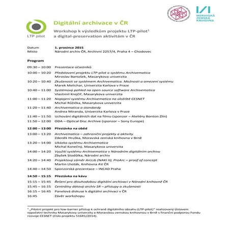 Program LTP-workshopu