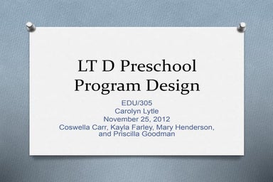 Lt+preschool+program+design