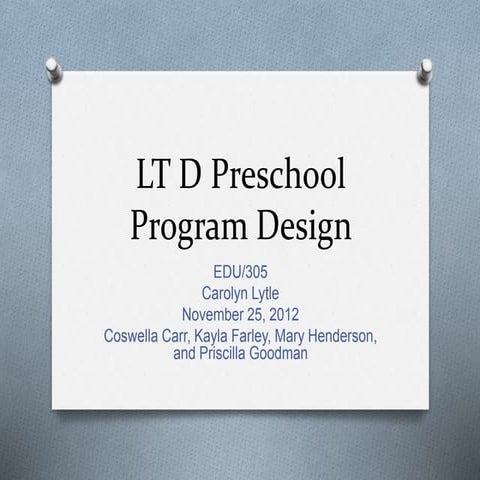 Lt+preschool+program+design