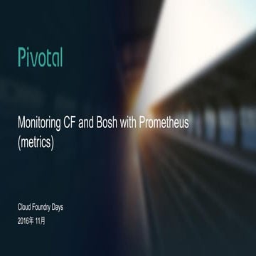 Monitor Cloud Foundry and Bosh with Prometheus