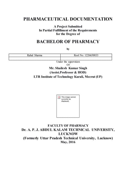 Documentation in pharmaceutical industry