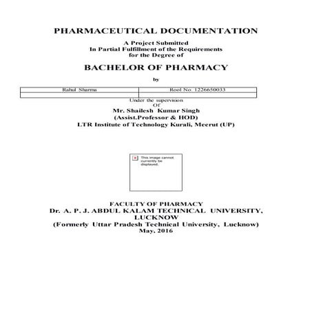 Pharmaceutical documentation | DOCX