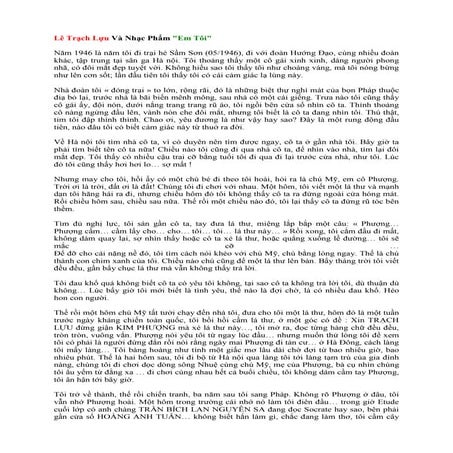 Lê Trạch Lựu Và Nhạc Phẩm Em Tôi