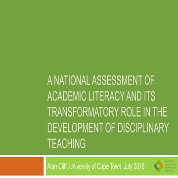 LTRC symposium presentation on academic literacy assessment July 2018