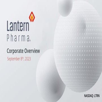 Lantern Pharma September 8, 2023