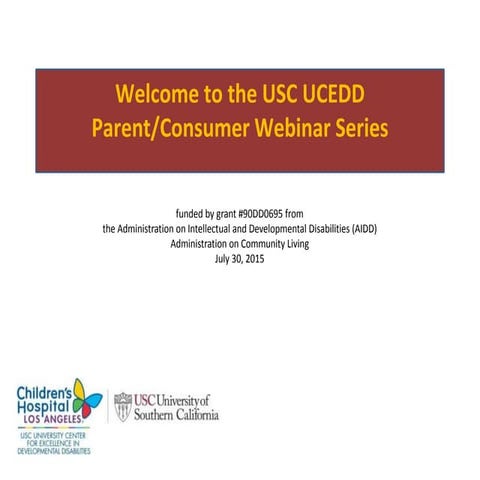 "Learn the Signs.  Act Early."  Webinar