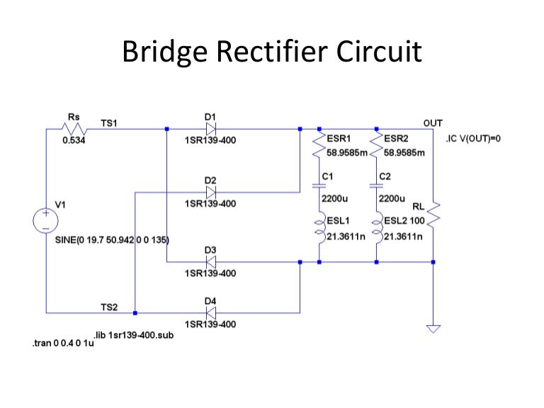 Bridge Diode Simulation using LTspice